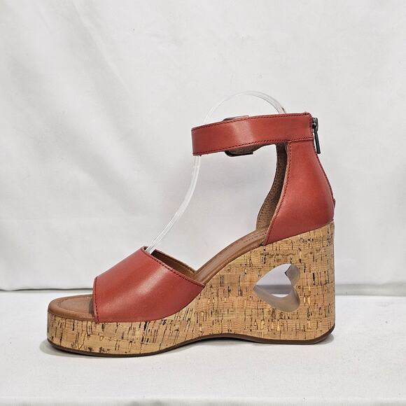 Lucky Brand Women's Himmy Platform Wedge Sandals Size 9 Eco Red NWT - Picture 3 of 6